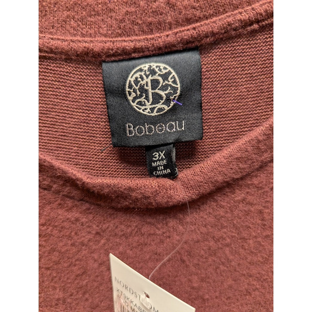 Bobeau Women's Mauve Knit Button Side Pullover Top NWT Size 3X Plus