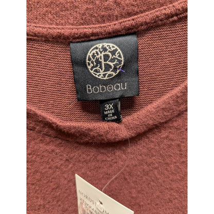 Bobeau Women's Mauve Knit Button Side Pullover Top NWT Size 3X Plus