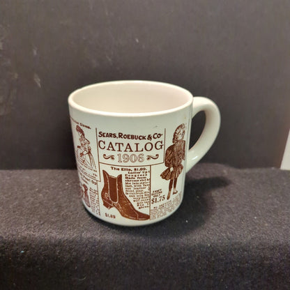 Sears Roebuck and Co Catalog Mug Cream Brown 1906 Advertising Americana