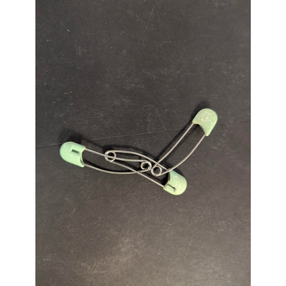 Vintage Mint Green Plastic Top Diaper Pins Safety Pins Set Craft Notion