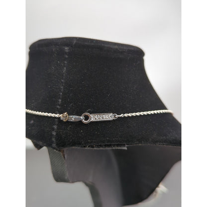Vintage Fashion Necklace NAPIER silver star pendant 13"