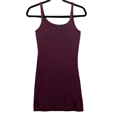 Halogen Bodycon Mini Tank Dress Scoop Neck Pullover Size Small Wine Red NWOT