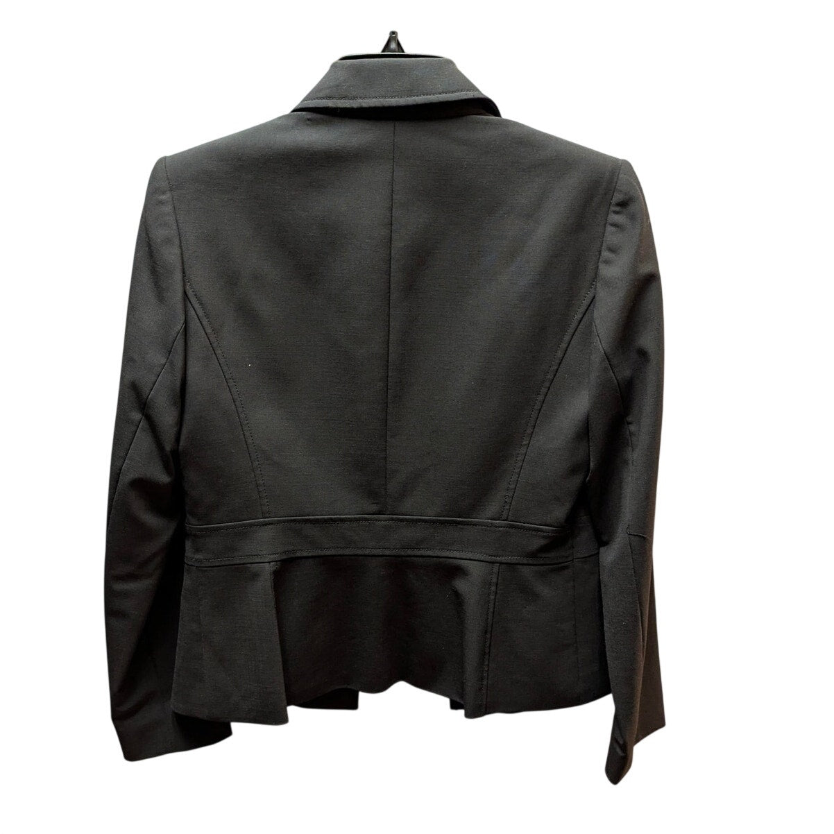 Alex Marie Black Peplum Blazer Wool Blend Tailored Corporate Core Office Jacket
