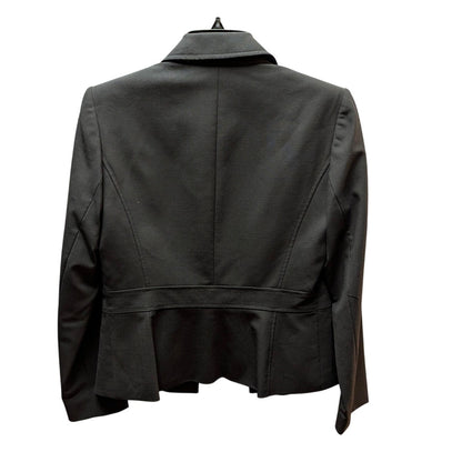 Alex Marie Black Peplum Blazer Wool Blend Tailored Corporate Core Office Jacket