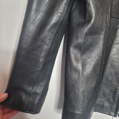 Laura Leigh Ltd. New Zealand Black Leather Lambskin jacket Womens Small SOFT