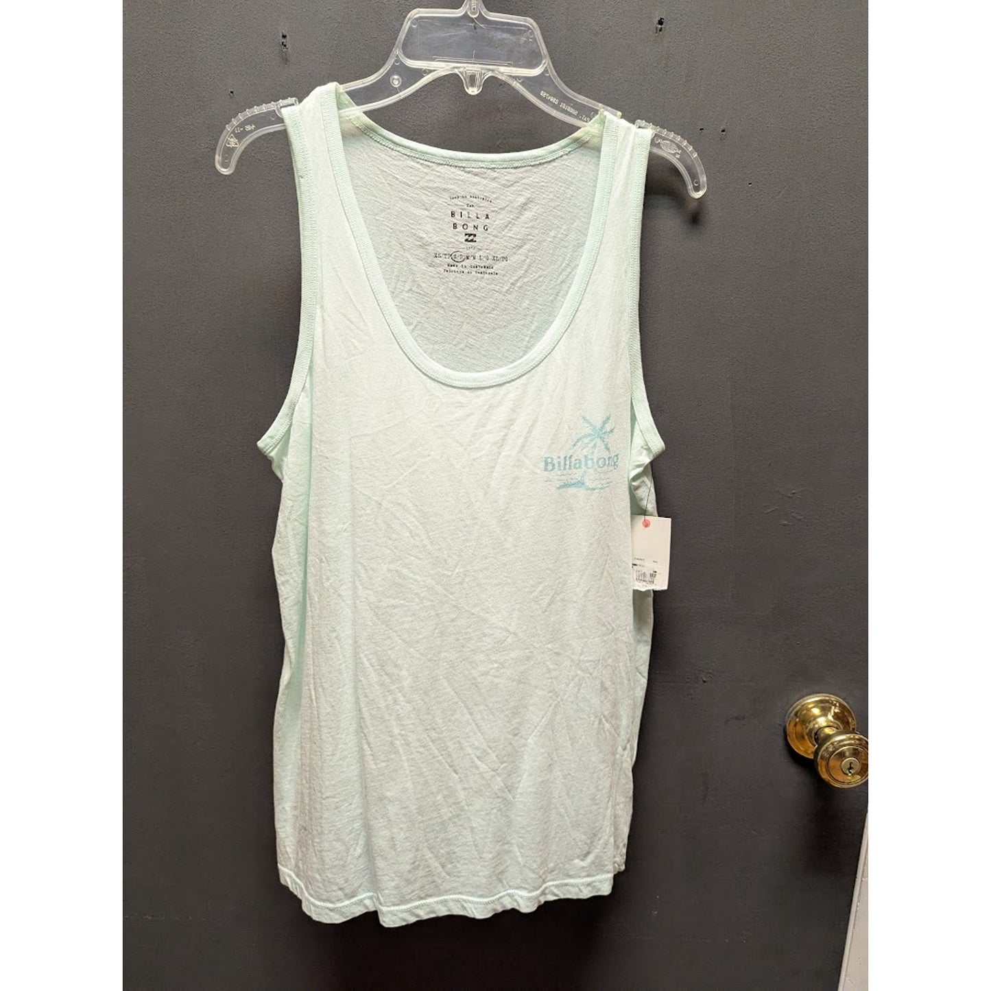 Billabong Sky Views Mint Green Graphic Tank Top Size Medium NEW activewear