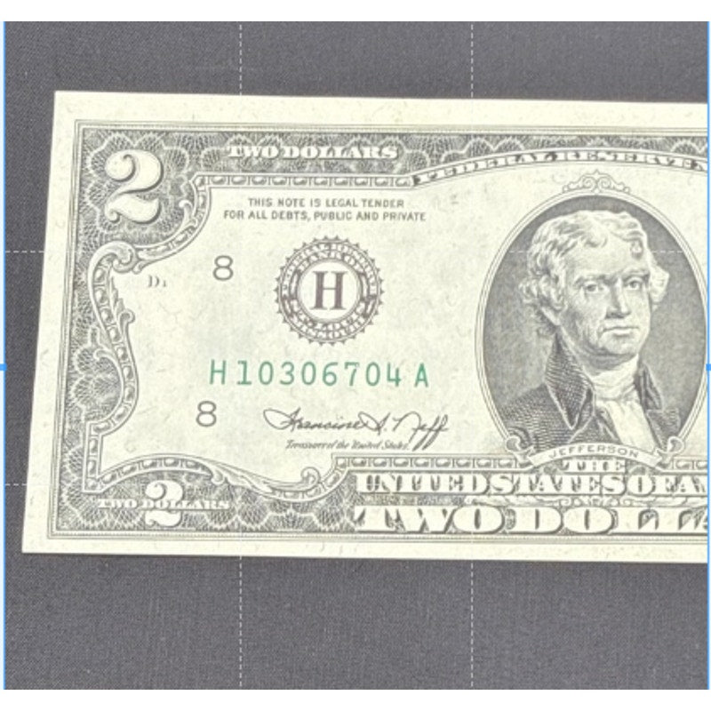Paper Currency Bank Note USA Paper Money $2 Series 1976 consecutive more