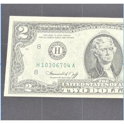 Paper Currency Bank Note USA Paper Money $2 Series 1976 consecutive more