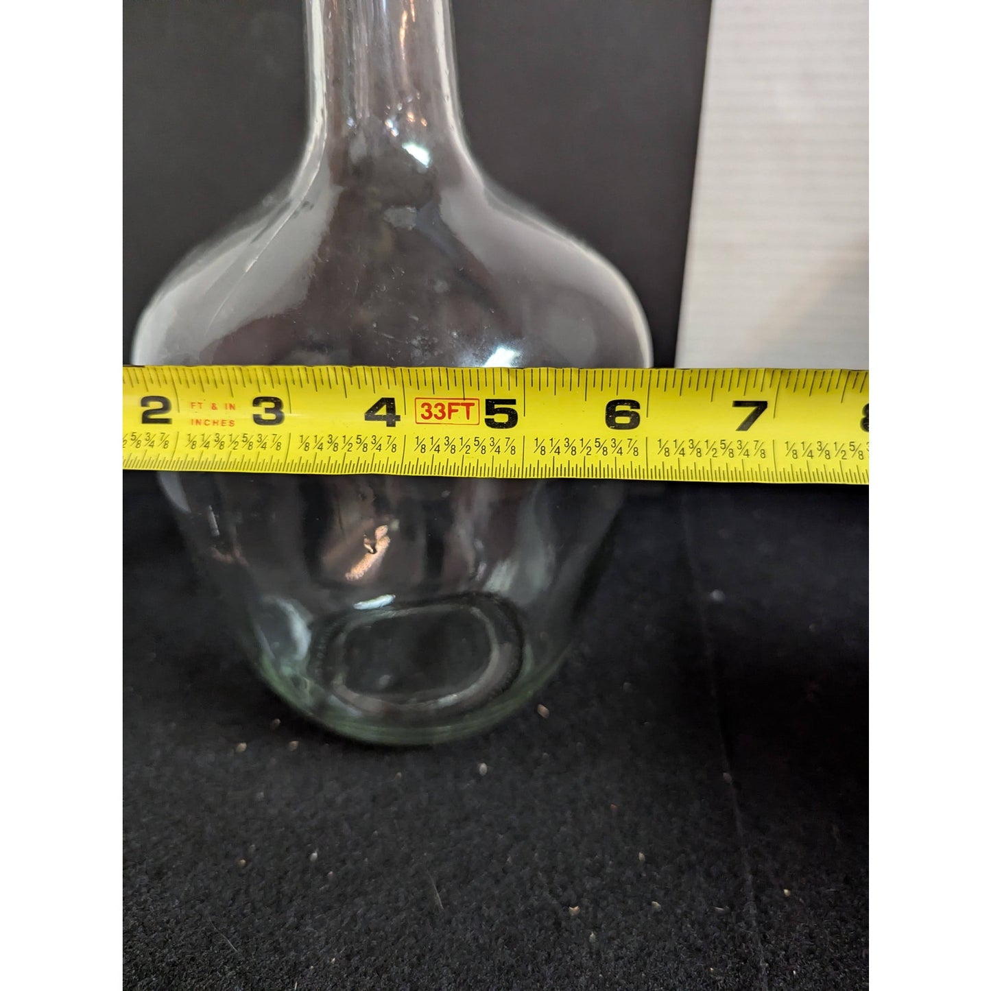 Vintage Clear Glass Demijohn Bottle Carboy Vase Bottle