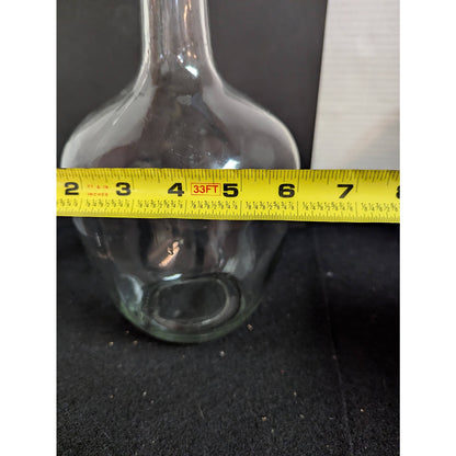 Vintage Clear Glass Demijohn Bottle Carboy Vase Bottle