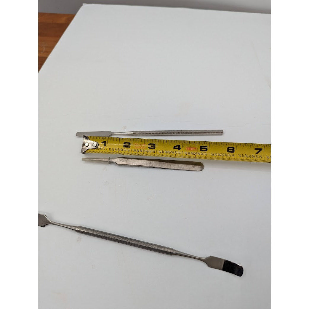 CRAFTING BEAD WORK dental tools tweezers spatula STAINLESS STEEL