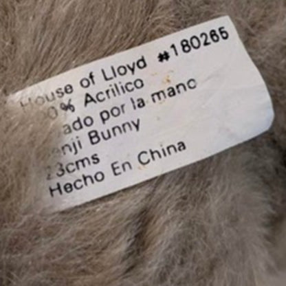 Vintage House of Lloyd Bunji Bunny Plush Gray Rabbit Stuffed Animal