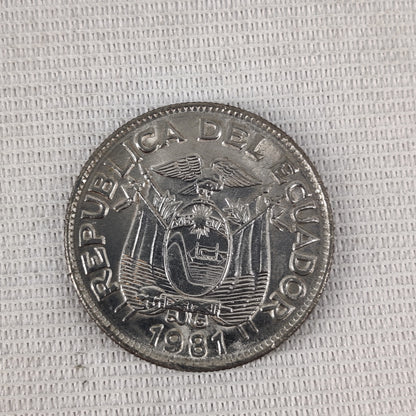 Ecuador 1 Sucre 1981 Nickel Clad Steel Coins Bulk Collection Lot of 22