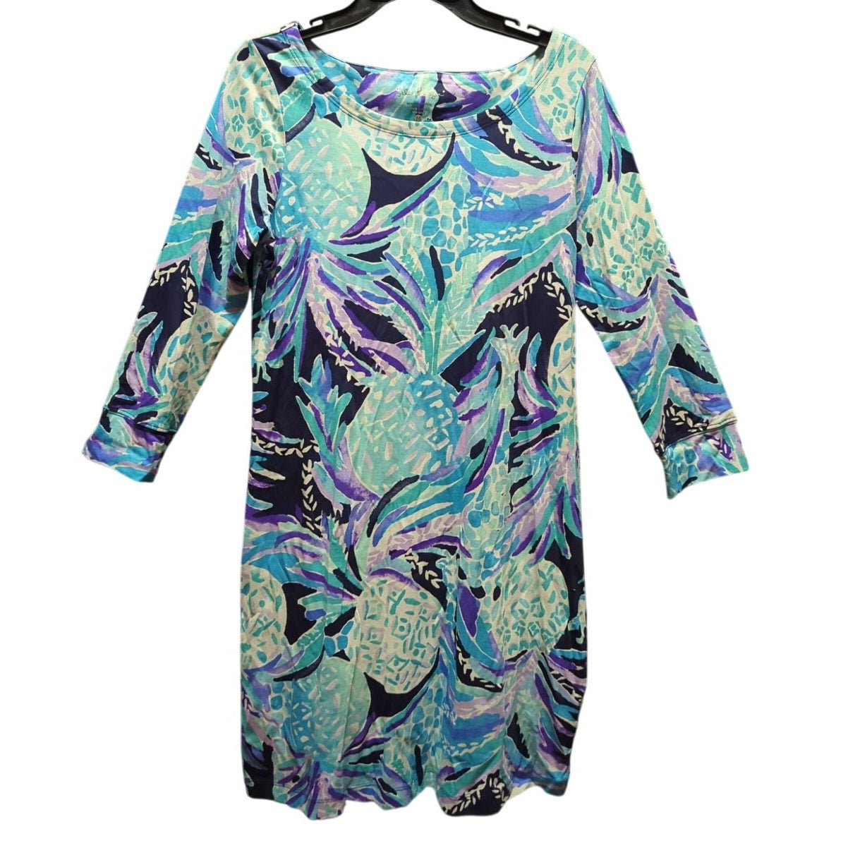 Lilly Pulitzer Hollee shift dress MEDIUM "Alotta Colada" print keyhole back