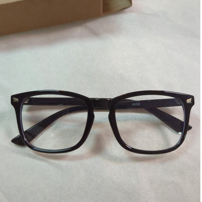 8082 Eyeglass Frames transparent blue anti blue light square glass black LG1070
