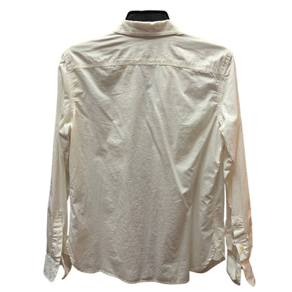 Lauren Ralph Lauren Small Petite White Button Up Roll Tab Sleeves Shirt