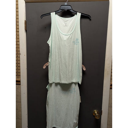 Billabong Sky Views Mint Green Graphic Tank Top Size Medium NEW activewear