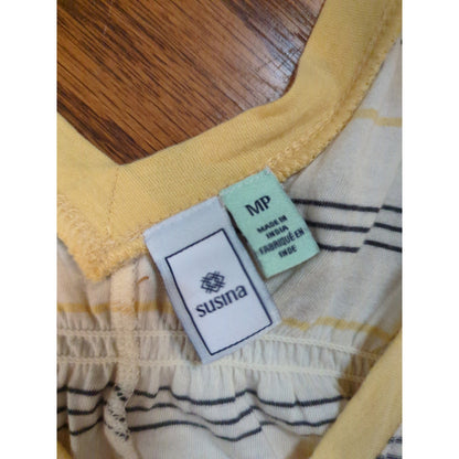 NWT Susina Striped V-Neck Tank Top Size Medium Petite casual summer Top