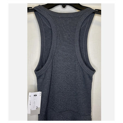 BP Size XXS Gray Racerback Pockets Sleeveless Women’s Ribbed Knit Dress NWT