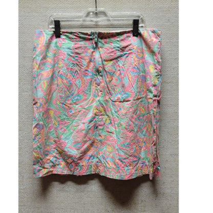 Lilly Pulitzer Corrie Mini Sandbar Blu Make A Splash Print Size 10 skirt skort