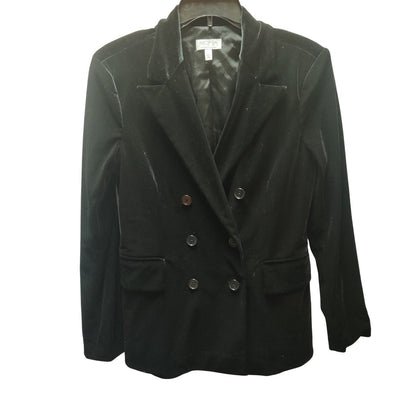 Sofia Jeans Sofia Vergara Black Velvet Double Breasted Blazer Medium Whimsygoth