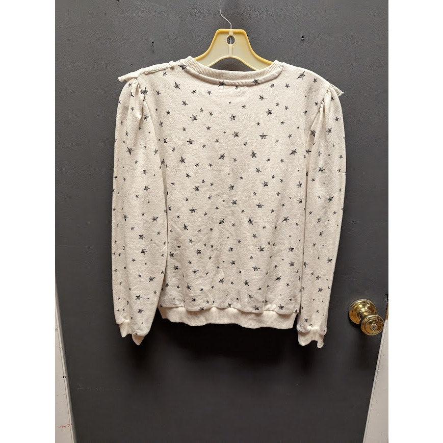 Jessica Simpson Girl X- Large (14-16) Top Long Sleeve Ruffle Front Stars Sweater
