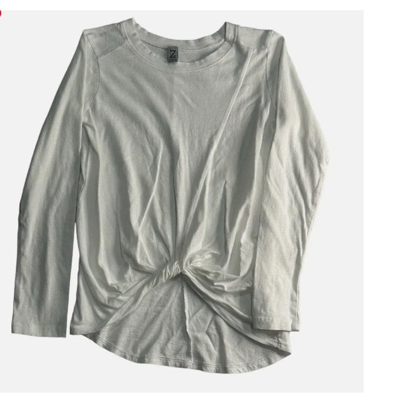 Zella twisty Turn Long Sleeve Activewear Shirt XL Lightweight WHITE NEW