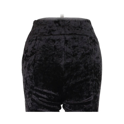 Good american black velvet pants STRAIGHT LEG SIDE ZIP GDPCV79 size 5 / XL