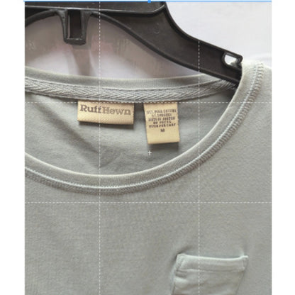 Ruff Hewn Pocket Knit Tee Womens Medium Sage Green Crew Neck Short Sleeve T-Shirt