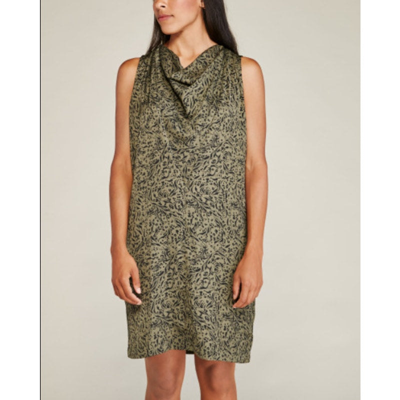 H Halston Washed Satin Dress in Abstract Souk Print Size XS Sleeveless NEW $88
