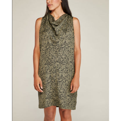 H Halston Washed Satin Dress in Abstract Souk Print Size XS Sleeveless NEW $88