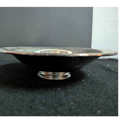 Vintage Wm. A. Rogers by Oneida Ltd. Silverplate Footed Flared Bowl Rimless