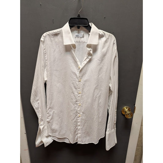 Nordstrom Rack White button up cotton weave Dress Shirt Slim Fit 16" 34/35