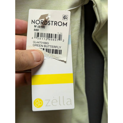 NWT Zella Mint Green Activewear Athleisure Long Sleeve Hooded Top GIRL Med 8/10.