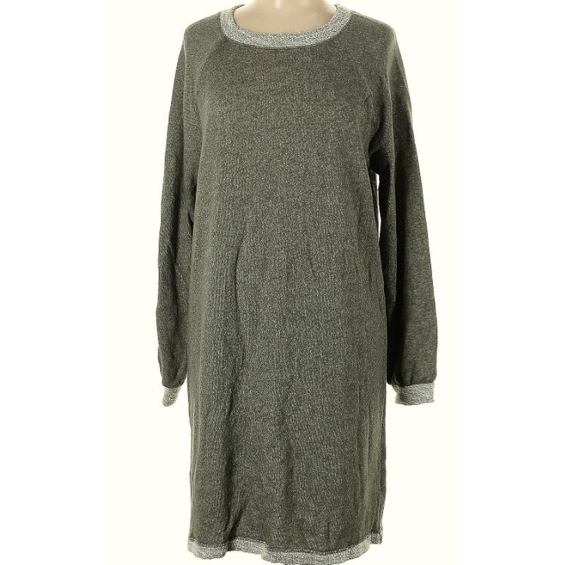 NWT Susina Long Pullover Soft Sweater Dress Sz Medium in Green Beetle / Heather