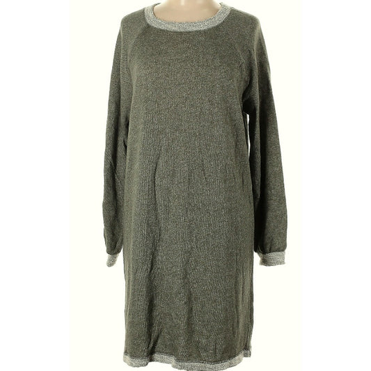 NWT Susina Long Pullover Soft Sweater Dress Sz Medium in Green Beetle / Heather