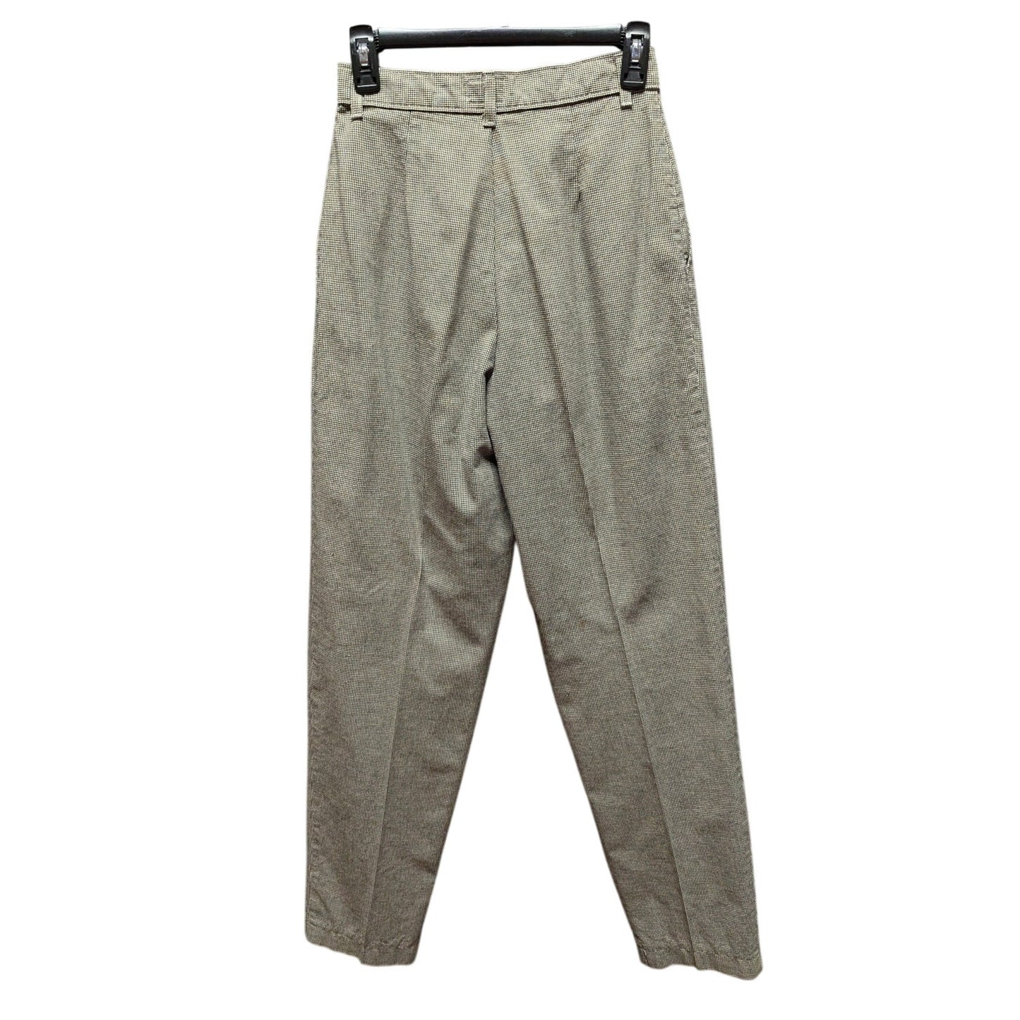Vintage Lee High Waisted Houndstooth Trousers Pleated Tapered Pants Small Retro