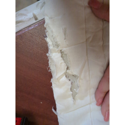 comforter Quilt NEEDS REPAIR shabby chic pink green cream 80" c 90"