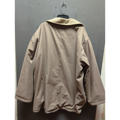 Outbrook Woman Tan Full Zip Jacket Fleece Lined Gorpcore Minimalist Size 1X