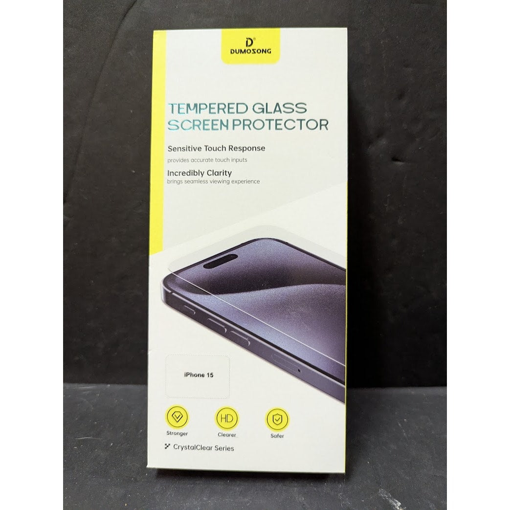 DUMOSONG tempered glass screen protector IPhone 15