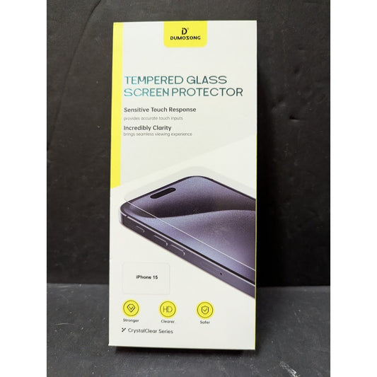 DUMOSONG tempered glass screen protector IPhone 15