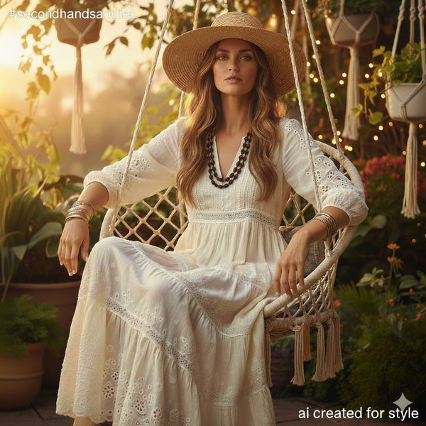 Vintage Brown Art Glass Sautoir Length Statement Necklace Large 48" classy boho