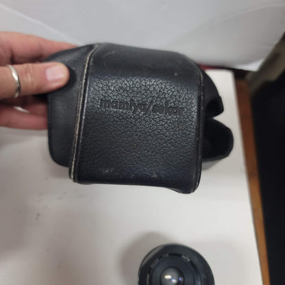 Vtg. MAMIYA Sekor 1000 DTL 35 MM camera, case, strap, Vivitar  55 MM lens