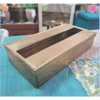 Vintage tissue box holder vanity metal Gold textured bathroom