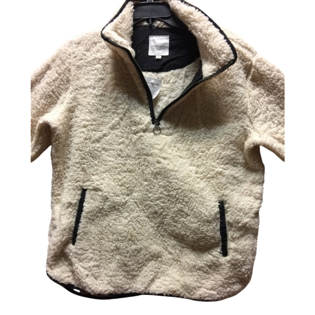 THREAD AND SUPPLY Wubby Fleece PullOver Size Medium NEW pockets cozy 1/4 zip