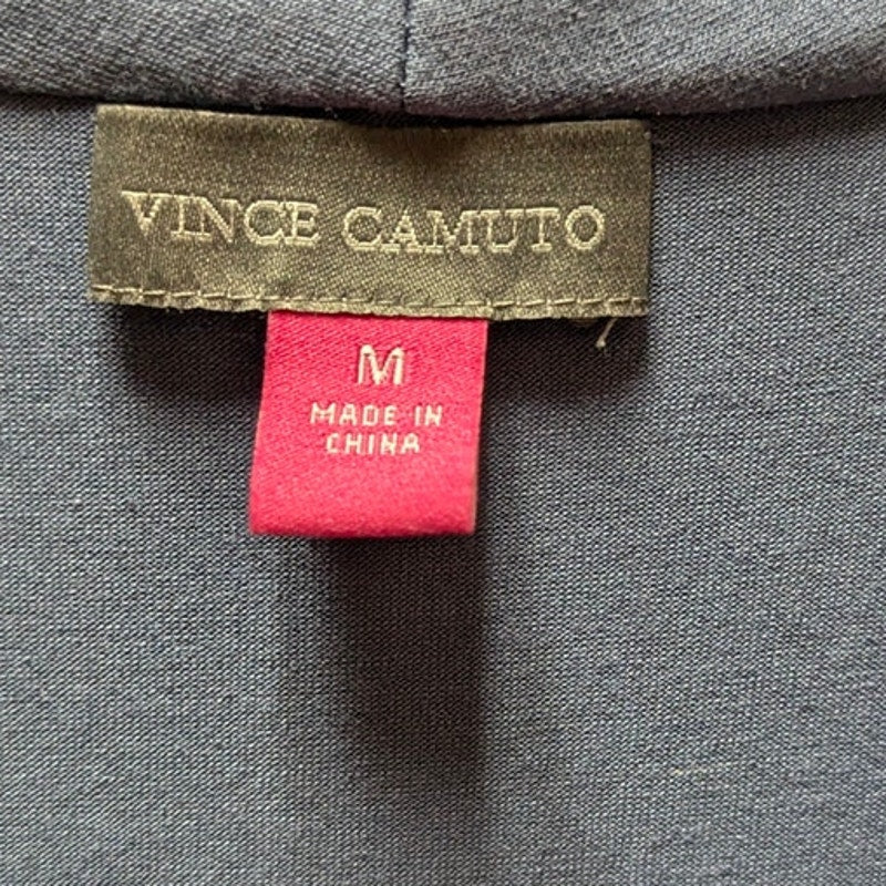 Vince Camuto Blue Cap Sleeve Ruched V-Neck Top Size Medium