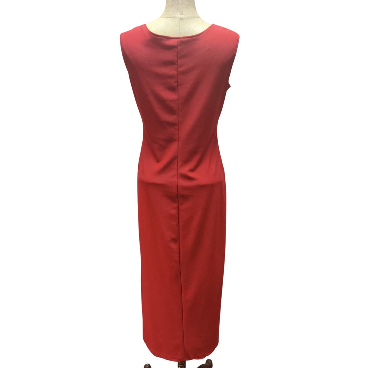 Vintage Coldwater Creek Red Knit Asymmetric Neckline Maxi Tank Dress
