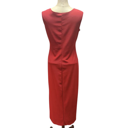 Vintage Coldwater Creek Red Knit Asymmetric Neckline Maxi Tank Dress