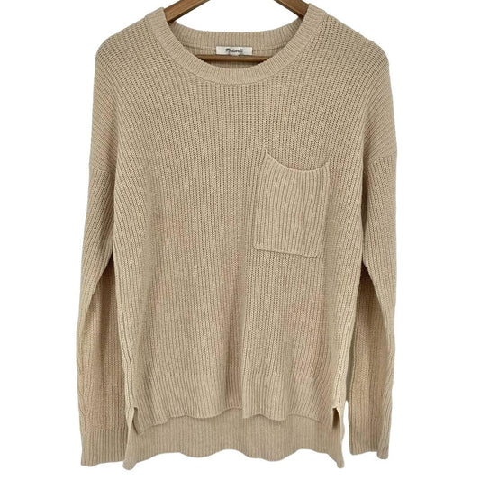 Madewell Pullover Chest Pocket Sweater Size XL / Extra Large in Heather Fawn NWT