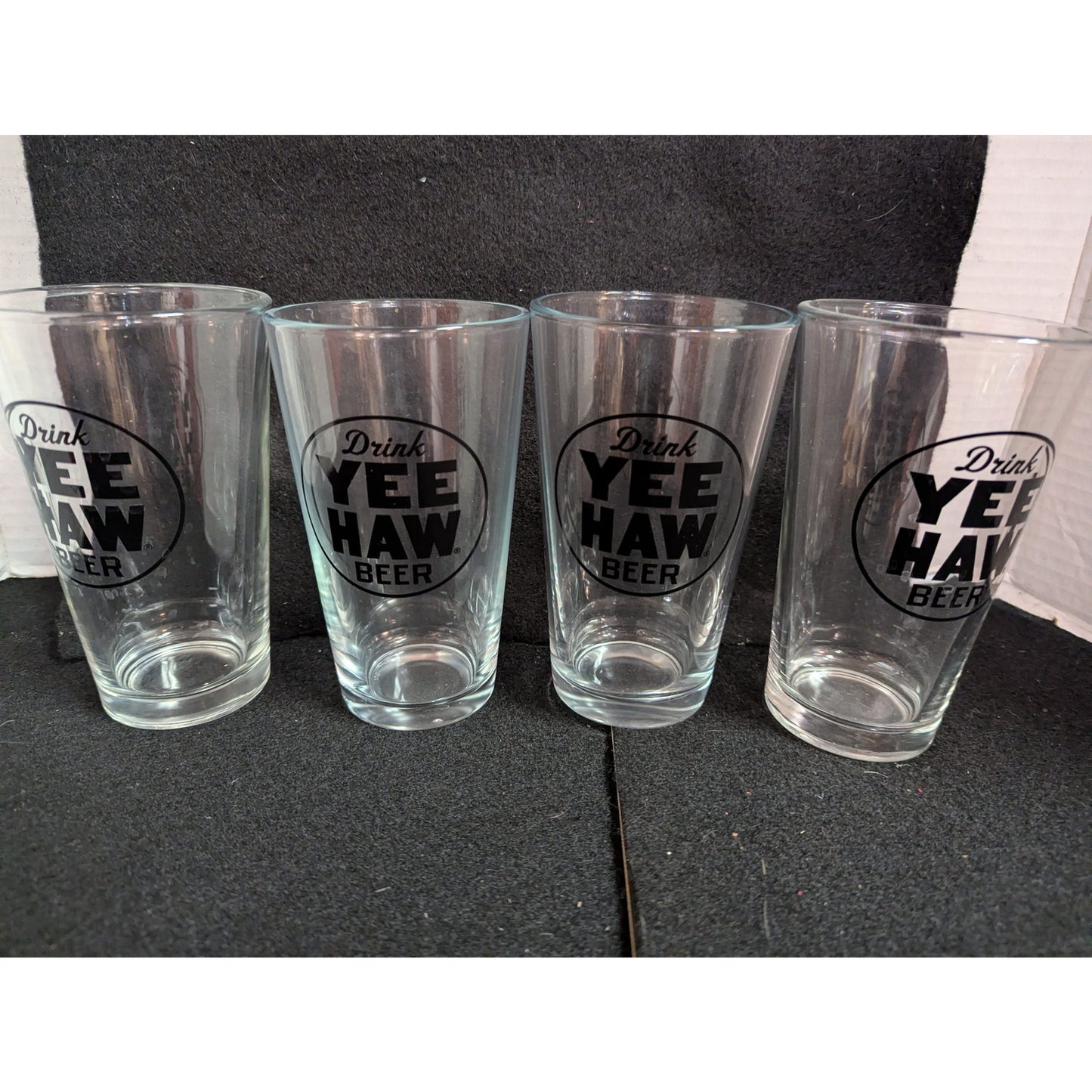 Yee-Haw Brewing Co. "Drink Yee Haw Beer" Pint Glasses - Set of 4